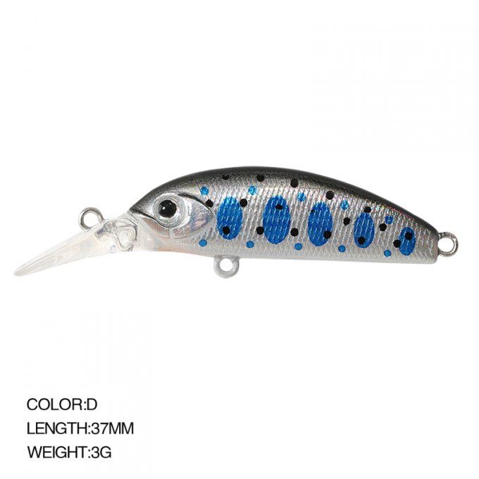 8G Leurre de pêche Minnow Leurre dur avec double hameçon Leurre flottant  Leurre de pêche à manivelle Appât coulant pour truite Leurre de pêche en  eau salée Jigs pour truite : 