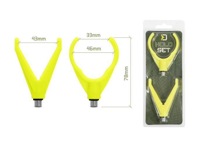  LOT DE SUPPORT DE CANNE HOLDSET FLUO JAUNEDELPHIN  